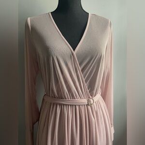 NWT Blush Maxi Dress with Belted Waist